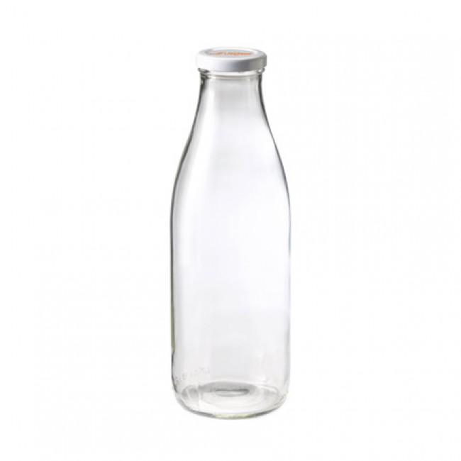 Bouteille en verre 1L avec bouchon a vis - fraicheur - le parfait