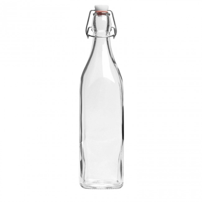 Bouteille en verre 1L avec bouchon mécanique - swing - le parfait