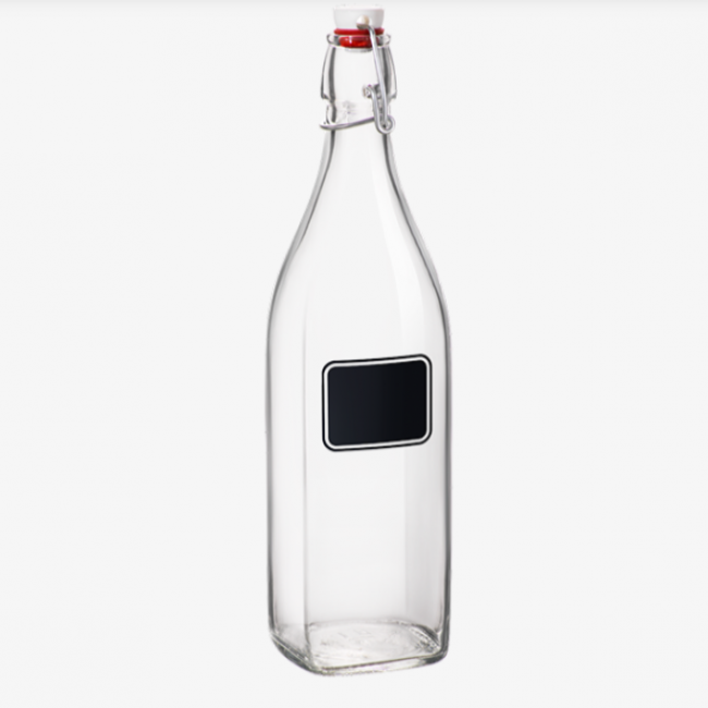 Bouteille en verre 1L avec bouchon mécanique - swing - le parfait