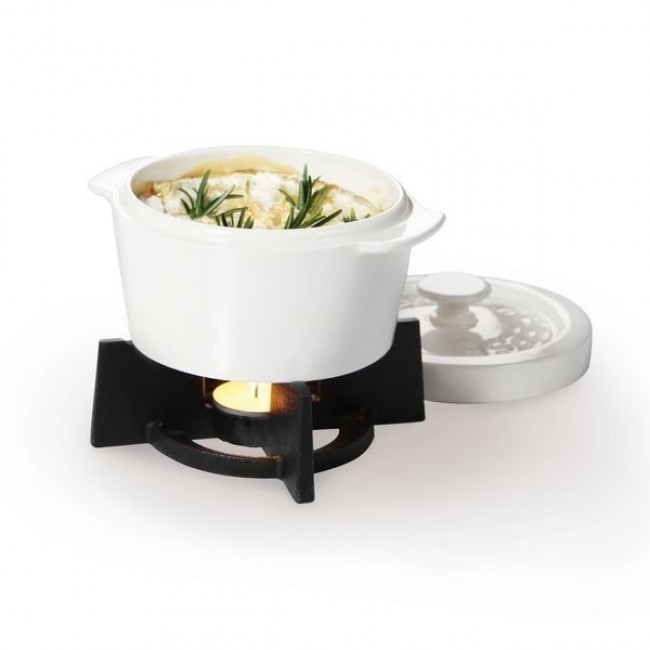 Cassolette à fromage blanche avec support - Life - Boska
