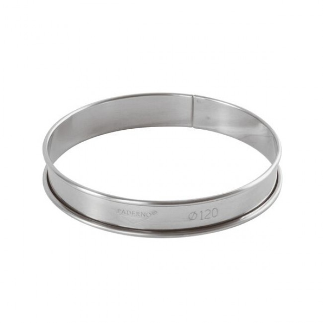 Cercle à tarte en inox - hauteur 2cm - diamètre 12cm
