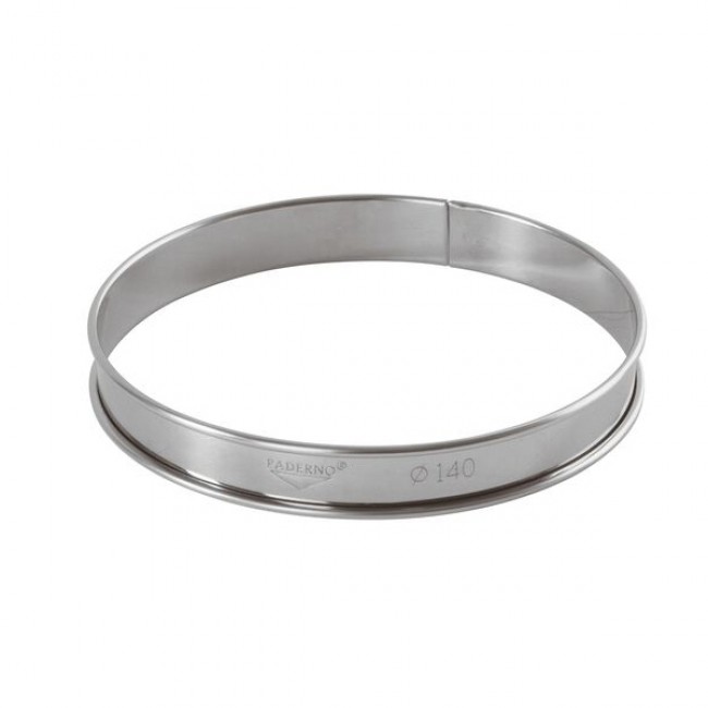 Cercle à tarte en inox - hauteur 2cm - diamètre 14cm