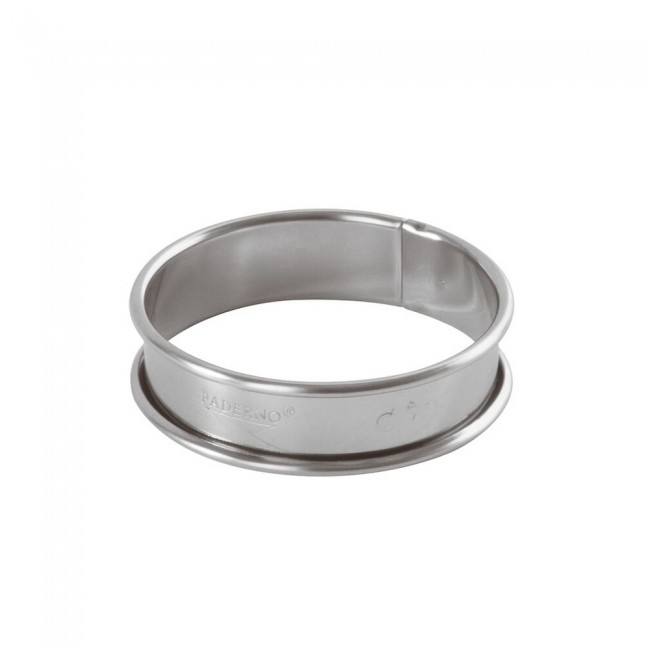 Cercle à tarte en inox - hauteur 2cm - diamètre 7cm