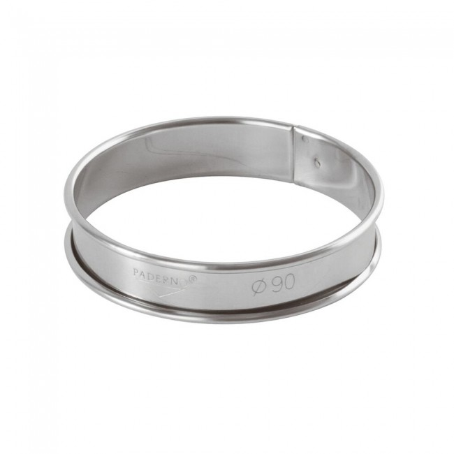 Cercle à tarte en inox - hauteur 2cm - diamètre 9cm