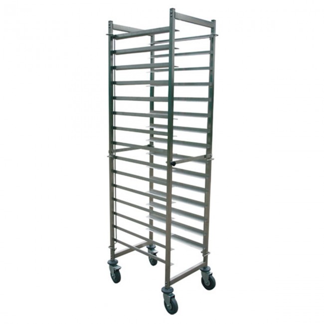 Chariot plaques GN 2/1 acier inoxydable 20 niveaux 73x170,5x10,5cm - Gastronorme - AZ Boutique