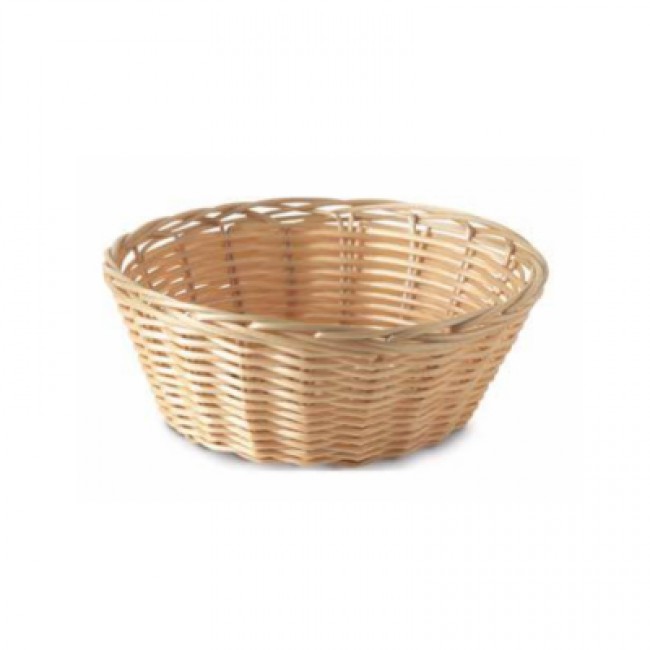 Corbeille à pain ronde 21 cm - polypropylène - aspect osier
