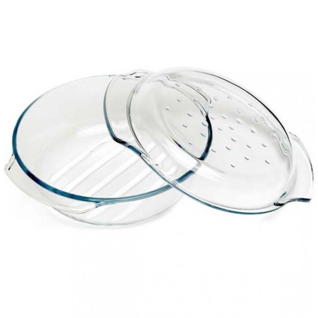 Cocotte Drop & Grill 1,70L en verre avec couvercle 19cm - 500° - Cosy & Trendy