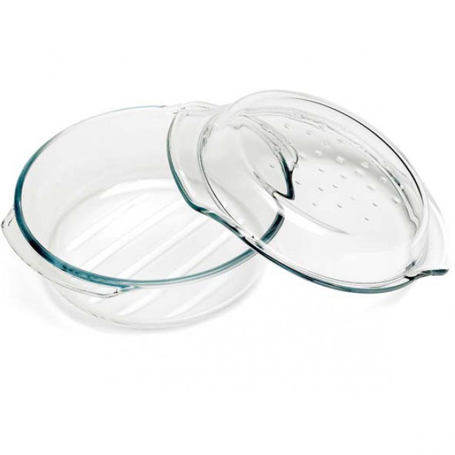 Cocotte Drop & Grill 2,4L en verre avec couvercle 22cm - 500° - Cosy & Trendy