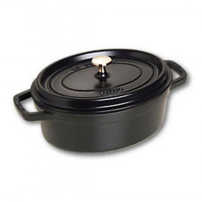 Cocotte en fonte ovale 27 cm noir mat - Fondamentales - Staub