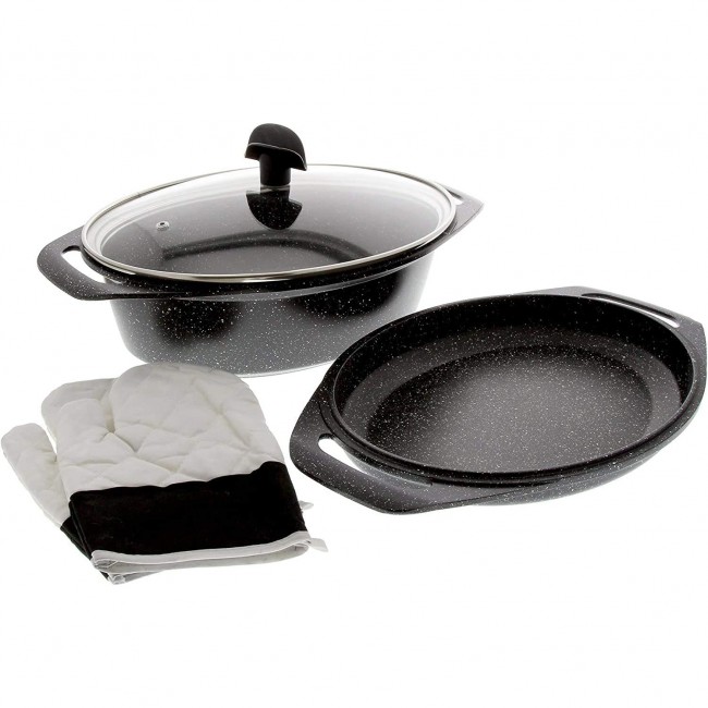 Ménagère 24 pièces noire en inox - Range couverts en bois - Laguiole - Jean Dubost