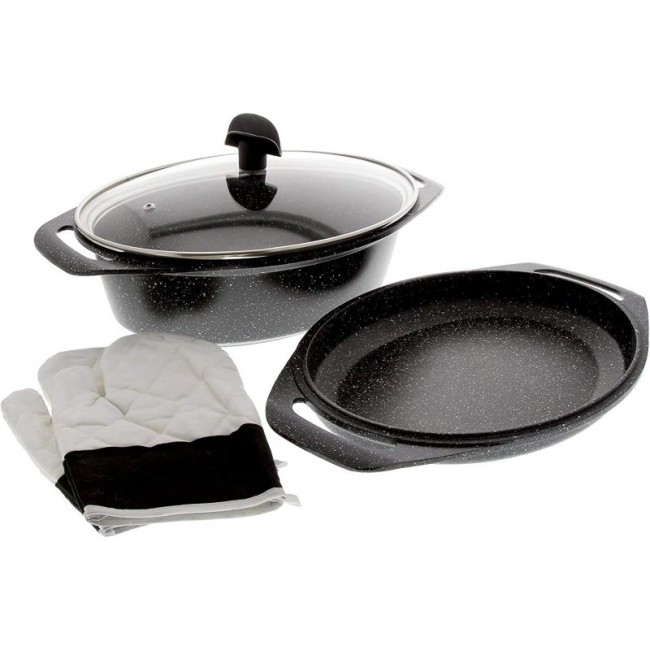 Ménagère 24 pièces noire en inox - Range couverts en bois - Laguiole - Jean Dubost