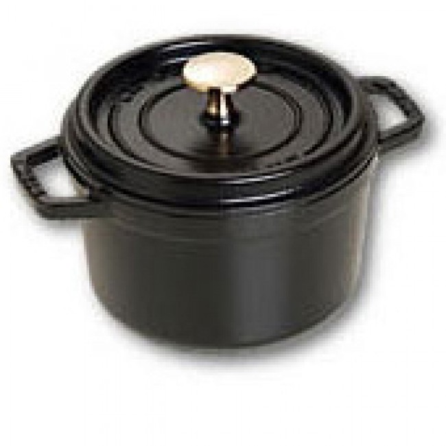 Cocotte en fonte ronde 16 cm noir mat - Fondamentales - Staub
