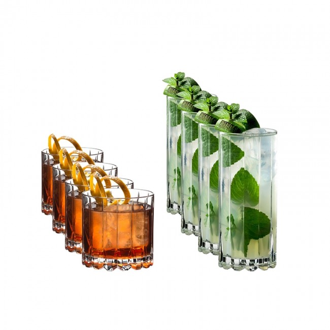 Coffret 4 verres Rocks & 4 verres Highball - Set de 8