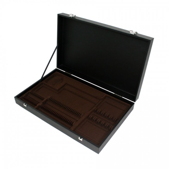 Coffret en bois noir pour ménagère 48 ou 50 pièces