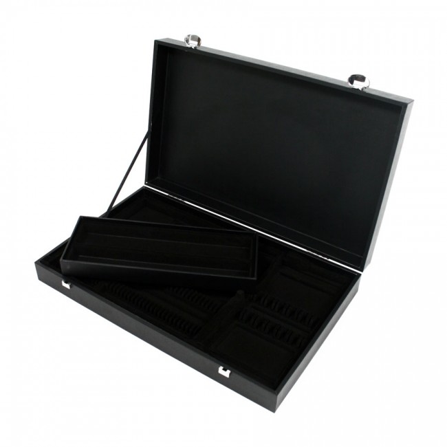 Coffret en bois noir pour ménagère 48 à 51 pièces