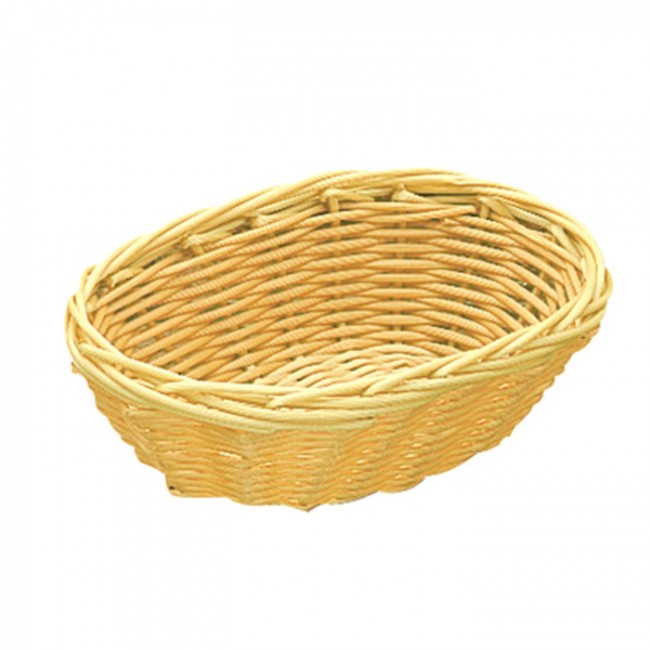 Corbeille à pain ovale en polypropylène 25cm x 16,6cm aspect osier - Corbeilles - AZ boutique