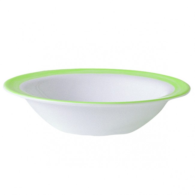 Coupelle empilable blanche/verte 12cm - Lot de 6