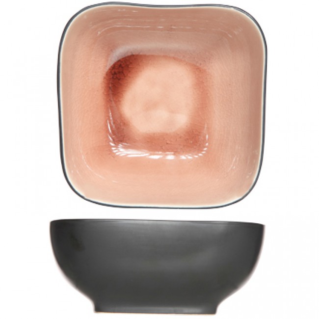Coupelle noire et rose 14x14cm - Laguna Old Rose - Cosy & Trendy