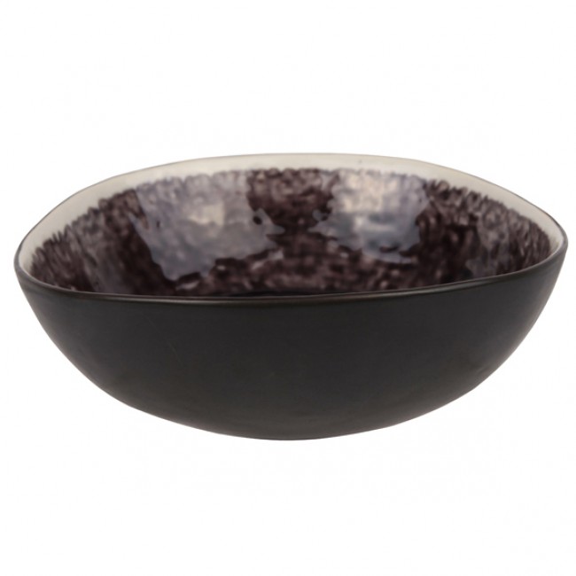 Coupelle ronde noire et violet 19cm - Laguna Viola - Cosy & Trendy