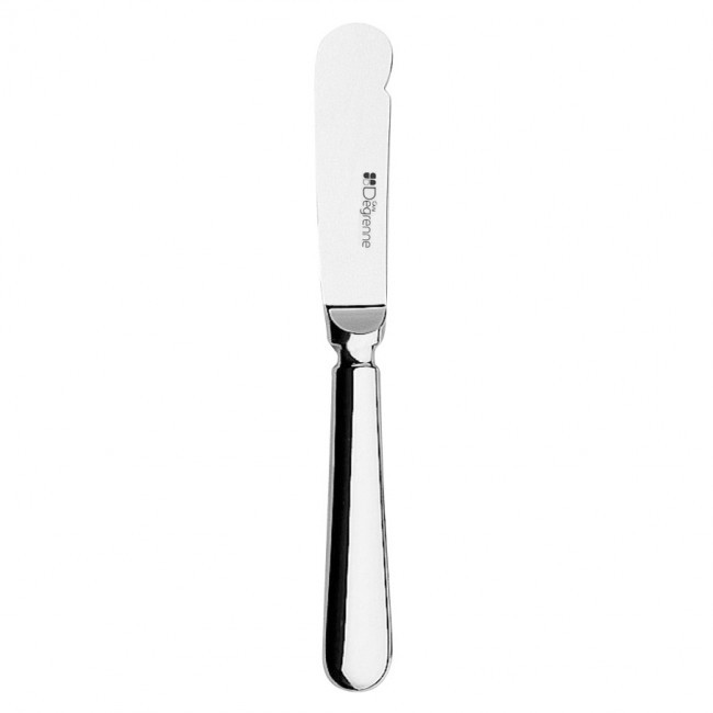 Couteau a beurre monobloc lourd en inox 18/10 de 3,5mm finition miroir - Blois Beau Manoir - Guy Degrenne