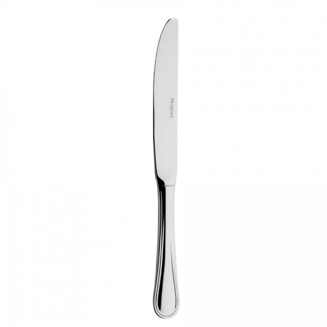 Couteau à dessert, manche plat, lame scie en inox 18/10 de 3mm finition miroir - Lot de 6 - Confidence - Guy Degrenne