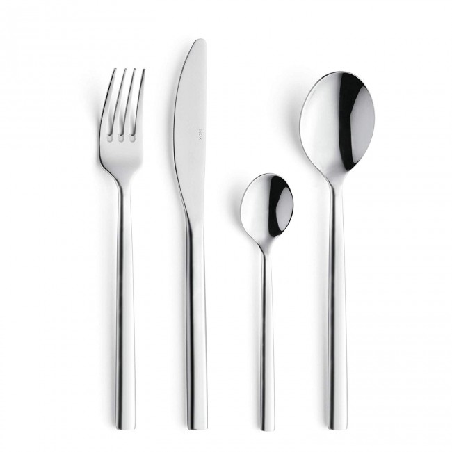 Couteau à steak monobloc forgé 18/0 de 3mm finition miroir - Lot de 6 - Carlton - Amefa