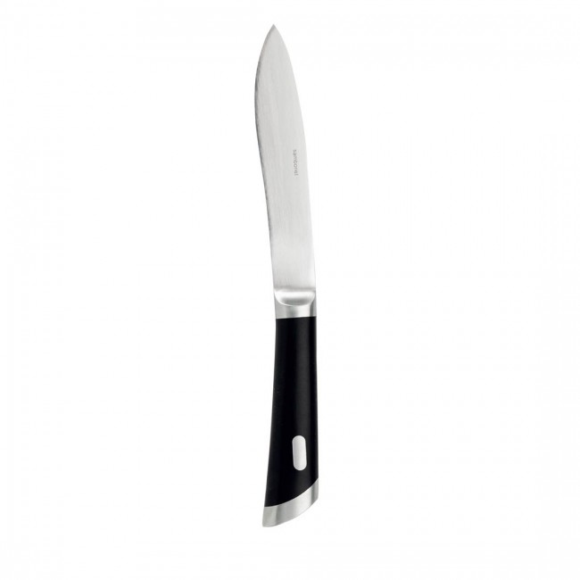 Couteau à steak en inox 18/10 lame scie manche noir - T-bone - Sambonet