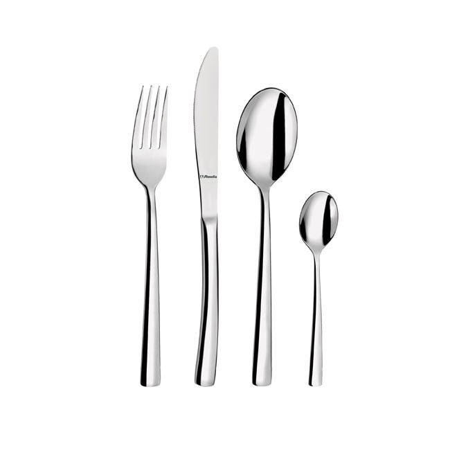 Couteau à steak monobloc en inox 18/0 de 3mm finition miroir - Lot de 6 - Havane Amefa