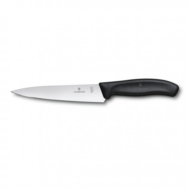 couteau a trancher lame 15cm manche synthetique noir - swissclassic - victorinox