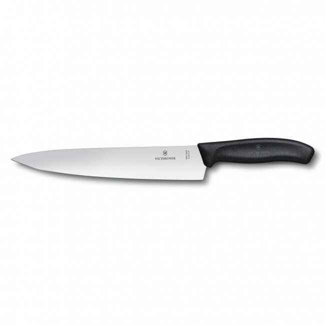 couteau a trancher lame 22cm poignee synthetique noir - swissclassic - victorinox