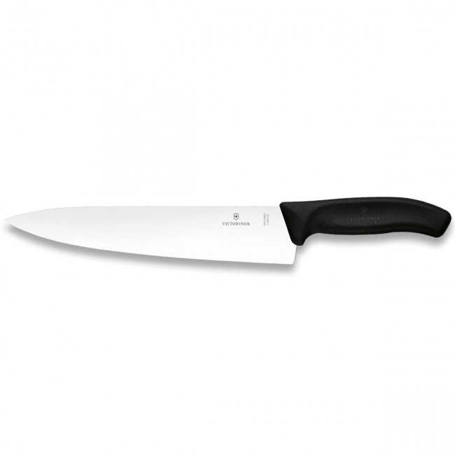 couteau a trancher lame 25cm poignee synthetique noir - swissclassic - victorinox