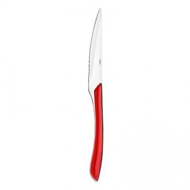 Couteau de table rouge en inox 18/0 2mm - Eclat rouge - Amefa