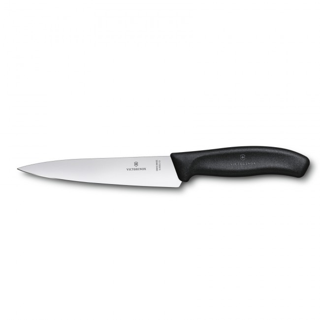 couteau a trancher lame 15cm manche synthetique noir - swissclassic - victorinox