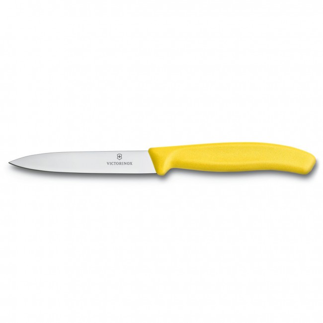 couteau d'office SwissClassic pour les taches de precision - lame 10cm poignee synthetique jaune - swissclassic - victorinox