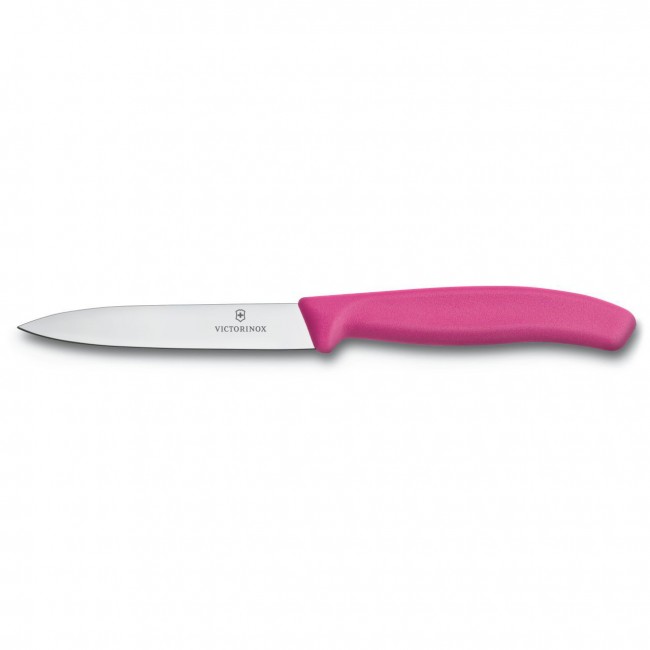 couteau d'office SwissClassic pour les taches de precision - lame 10cm poignee synthetique rose - swissclassic - victorinox