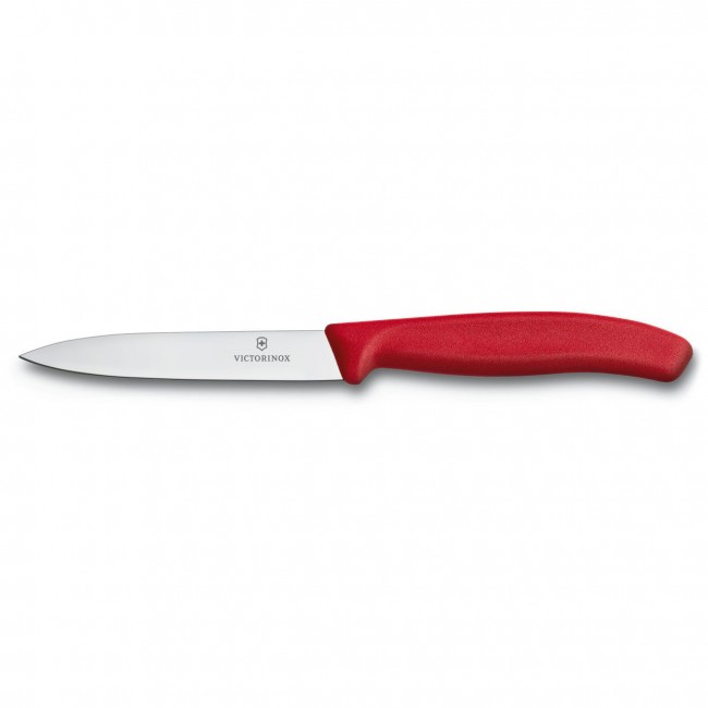couteau d'office SwissClassic pour les taches de precision - lame 10cm poignee synthetique rouge - swissclassic - victorinox