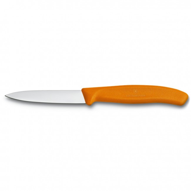 couteau d'office SwissClassic pour les taches de precision - lame 8cm poignee synthetique orange - swissclassic - victorinox