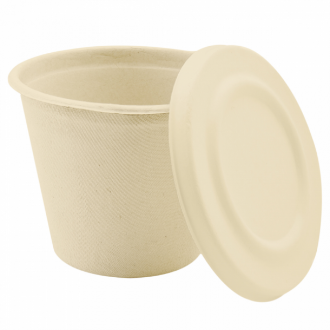 Couvercle cellulose naturel pour gobelet 'bionic' 150.19 - Lot de 50 - Gobelet économiniques - AZ Boutique