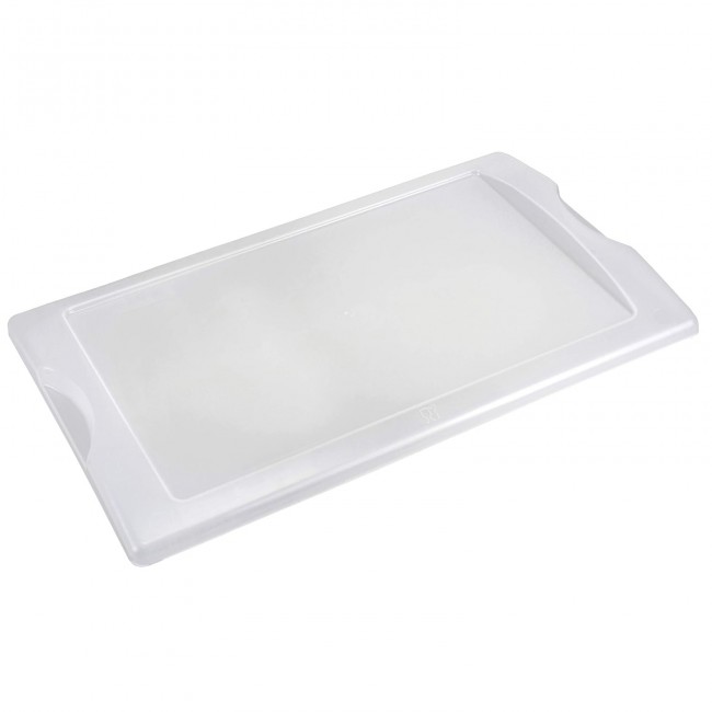 Range-couverts GN 1/1 gris 4 compartiments couvercle 52 x 33 x 35 cm - Gastro rangement - Plastibac