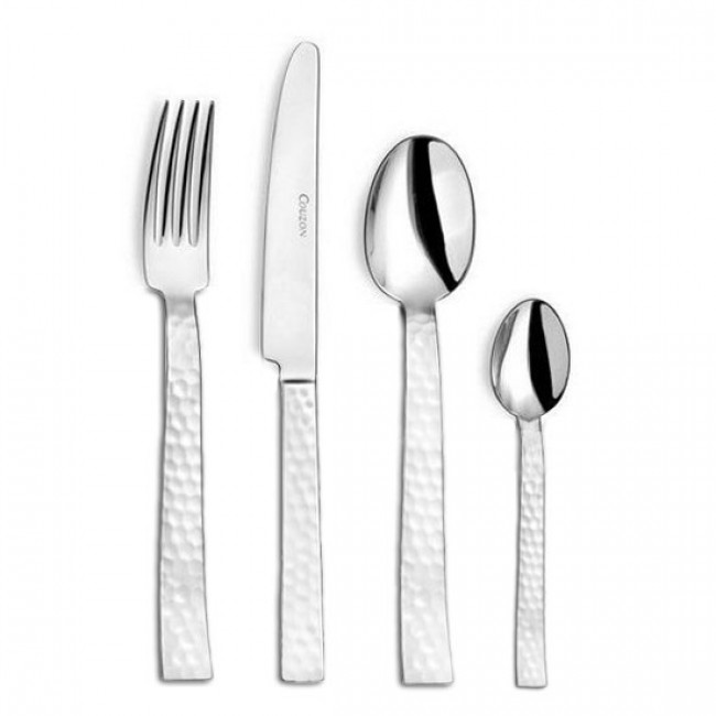 Ménagère 48 pièces en inox 18/10 3mm - Ato Martelé - Couzon