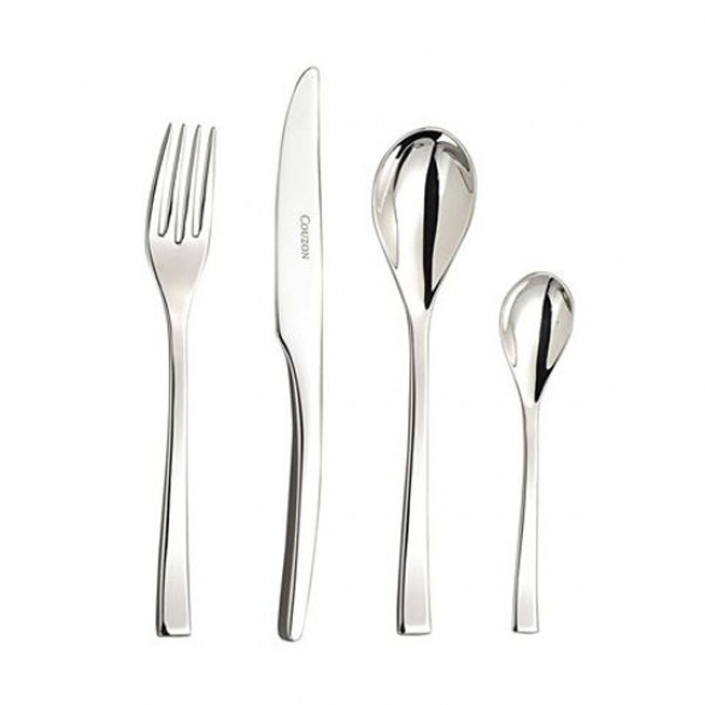 Fourchette à dessert / poisson en inox forgé 18/10 - Lot de 6 - Steel - Couzon