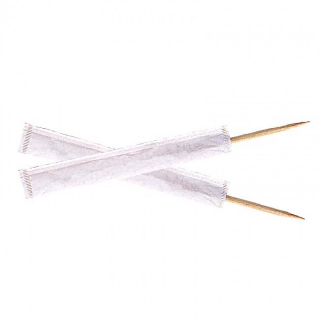Cure-dents en bois naturel avec enveloppes individuelles x1000 - Cure-dents - AZ boutique