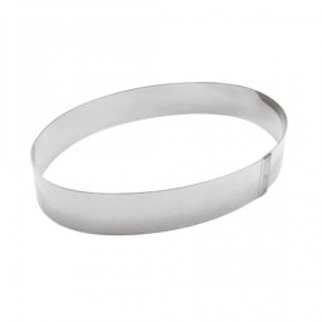 Cercle à mousse 22cm ovale en inox - Paderno