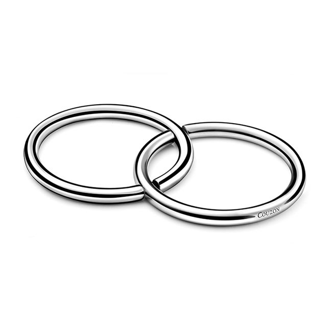 Dessous de plat anneaux - en inox finition miroir - Duo Couzon