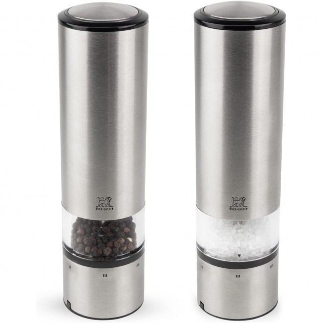 Duo moulins poivre et sel électriques tactiles 20cm U'Select inox - Elis Sense - Peugeot