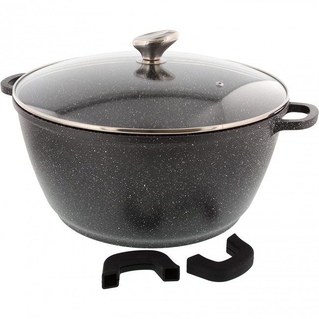 Ménagère 24 pièces noire en inox - Range couverts en bois - Laguiole - Jean Dubost
