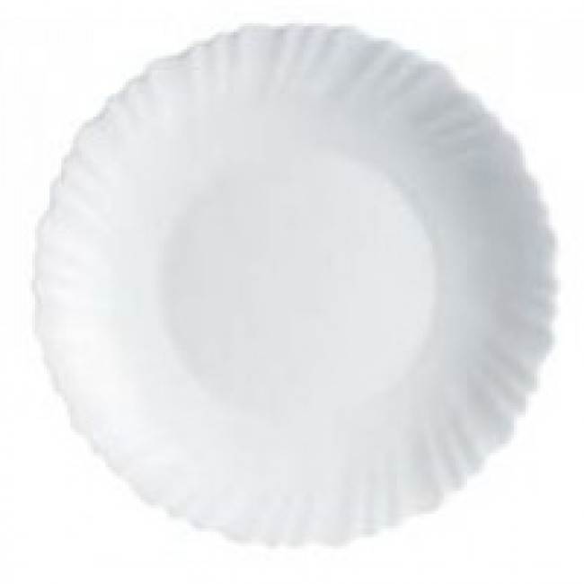 Assiette plate ronde blanche 21cm Arcopal - Feston - Arcoroc