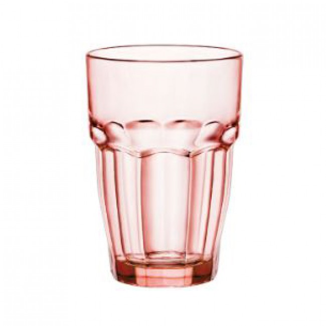 Gobelet forme haute teinté rouge 37cl - Lot de 6 - Rock Bar - Bormioli Rocco