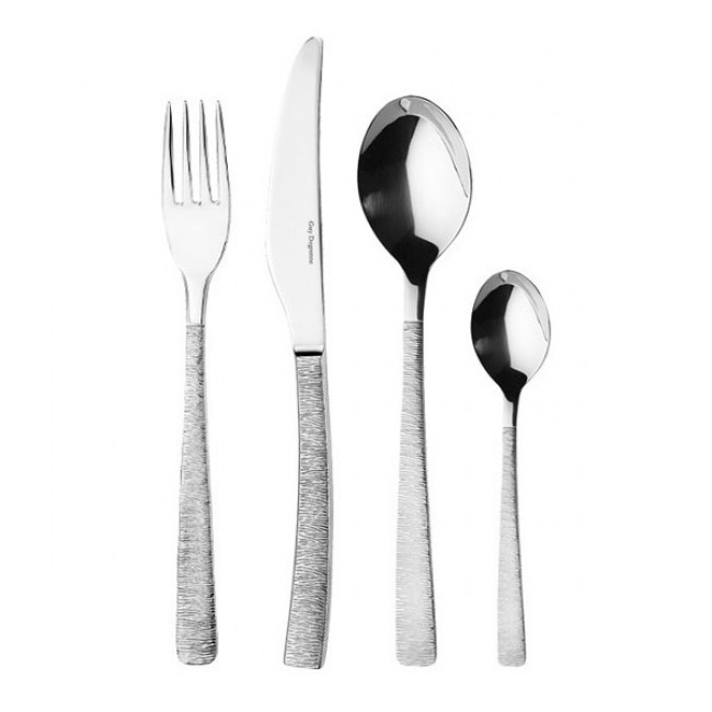 Couteau à poisson en inox 18/10 de 3,5mm - Lot de 6 - Astrée Ciselé - Guy Degrenne