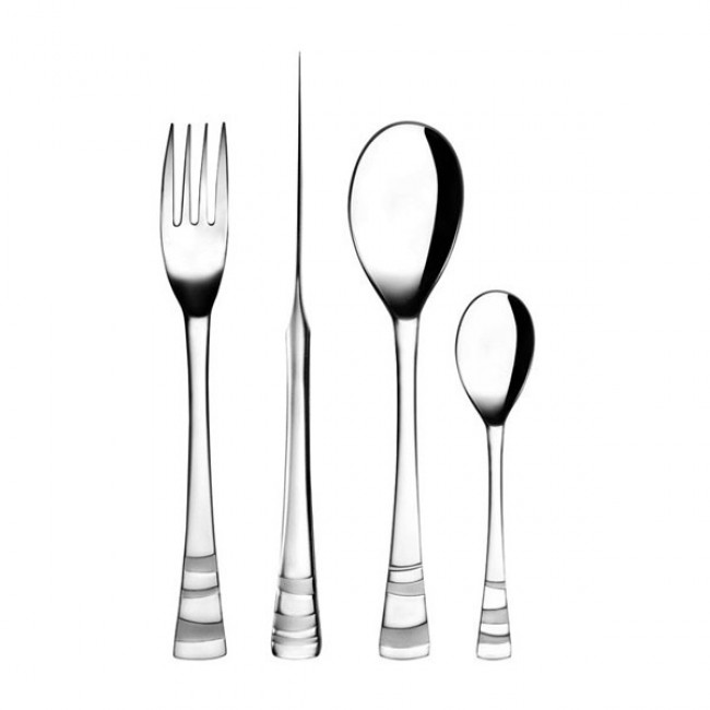 Couteau à dessert inox 18/10 3,5mm finition miroir - Lot de 6 - Solstice Swing - Guy Degrenne
